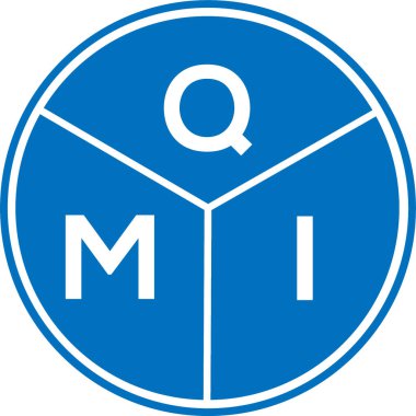Beyaz arkaplanda QMI harf logosu tasarımı. QMI yaratıcı harflerin baş harfleri logo kavramı. QMI harf tasarımı.