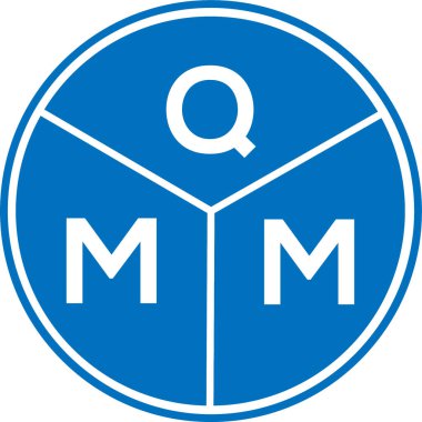 Beyaz arkaplanda QMM harf logosu tasarımı. QMM yaratıcı harflerin baş harfleri logo kavramı. QMM harf tasarımı.