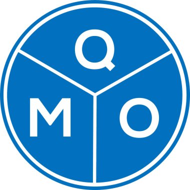 Beyaz arkaplanda QMO harfi logo tasarımı. QMO yaratıcı harflerin baş harfleri logo kavramı. QMO harf tasarımı.