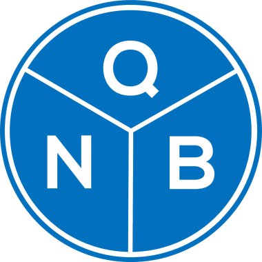 Beyaz arkaplanda QNB harfi logo tasarımı. QNB yaratıcı harflerin baş harfleri logo kavramı. QNB harf tasarımı.