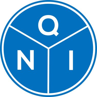 Beyaz arka planda QNI harf logosu tasarımı. QNI yaratıcı harf logosu konsepti. QNI harf tasarımı.