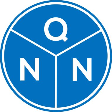 Beyaz arkaplanda QNN harf logosu tasarımı. QNN yaratıcı harflerin baş harfleri logo kavramı. QNN harf tasarımı.