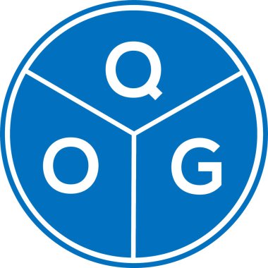 Beyaz arkaplanda QOG harfi logo tasarımı. QOG yaratıcı harflerin baş harfleri logo kavramı. QOG harf tasarımı.