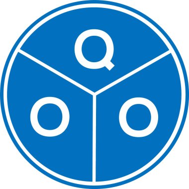 Beyaz arka planda QOO harfi logo tasarımı. QOO yaratıcı harflerin baş harfleri logo kavramı. QOO harf tasarımı.