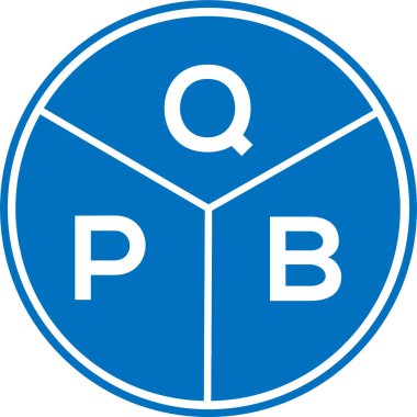 Beyaz arkaplanda QPB harfi logo tasarımı. QPB yaratıcı harflerin baş harfleri logo kavramı. QPB harf tasarımı.