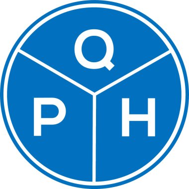 Beyaz arkaplanda QPH harf logosu tasarımı. QPH yaratıcı harflerin baş harfleri logo kavramı. QPH harf tasarımı.