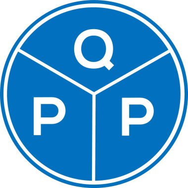 Beyaz arkaplanda QPP harf logosu tasarımı. QPP yaratıcı harflerin baş harfleri logo kavramı. QPP harf tasarımı.