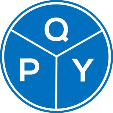 Beyaz arkaplanda QPY harf logosu tasarımı. QPY yaratıcı harflerin baş harfleri logo kavramı. QPY harf tasarımı.