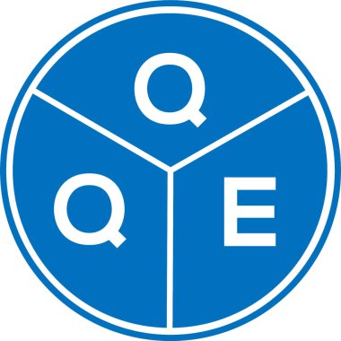 Beyaz arkaplanda QQE harf logosu tasarımı. QQE yaratıcı harflerin baş harfleri logo kavramı. QQE harf tasarımı.