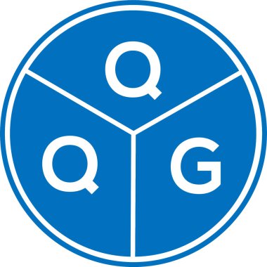 Beyaz arkaplanda QQG harfi logo tasarımı. QQG yaratıcı harflerin baş harfleri logo kavramı. QQG harf tasarımı.