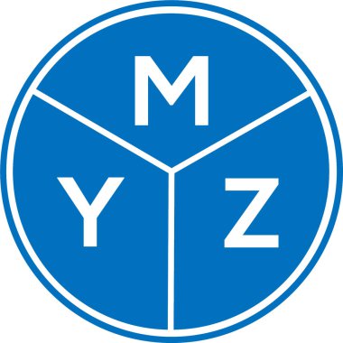Beyaz arkaplanda MYZ harf logosu tasarımı. MYZ yaratıcı harflerin baş harfleri logo kavramı. MYZ harf tasarımı.