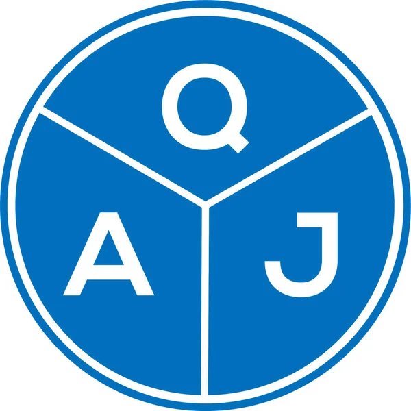 Beyaz arka planda QAJ harfi logo tasarımı. QAJ yaratıcı harflerin baş harfleri logo kavramı. QAJ harf tasarımı.