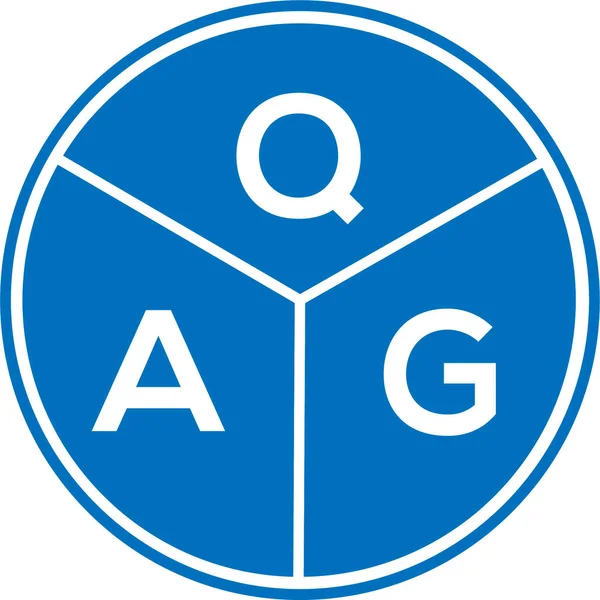 Qag Bokstav Logotyp Design Vit Bakgrund Qag Kreativa Initialer Brev — Stock vektor