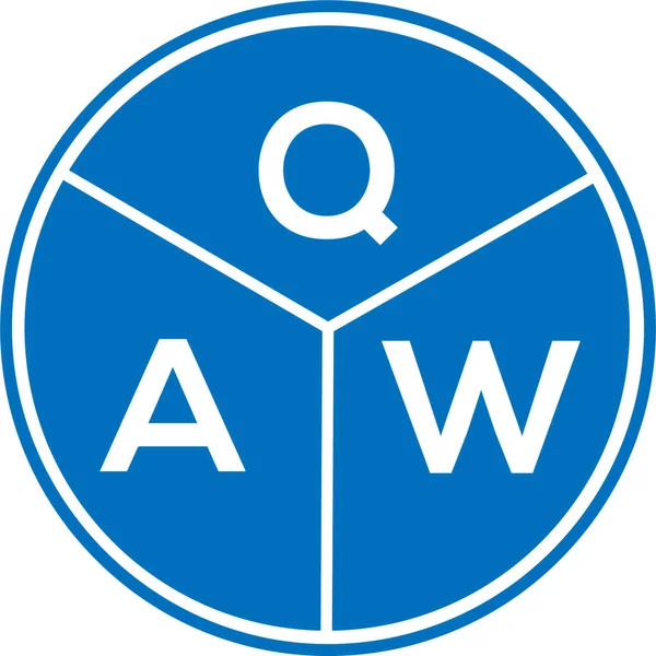Beyaz arkaplanda QAW harf logosu tasarımı. QAW yaratıcı harflerin baş harfleri logo kavramı. QAW harf tasarımı.