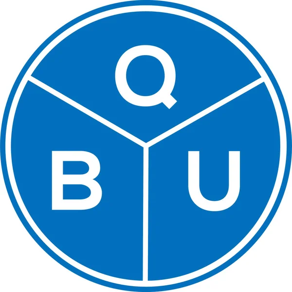 Qbu Lettera Logo Design Sfondo Bianco Qbu Creativo Iniziali Lettera — Vettoriale Stock
