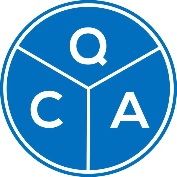ホワイトを基調としたQcaレターロゴデザイン Qcaクリエイティブイニシャルレターロゴコンセプト Qca手紙デザイン — ストックベクタ