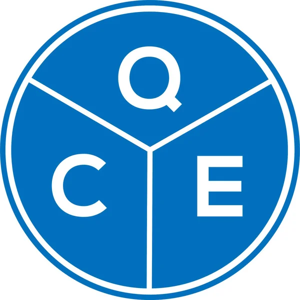 白い背景にQce文字のロゴデザイン Qceクリエイティブイニシャルレターロゴコンセプト Qceレターデザイン — ストックベクタ