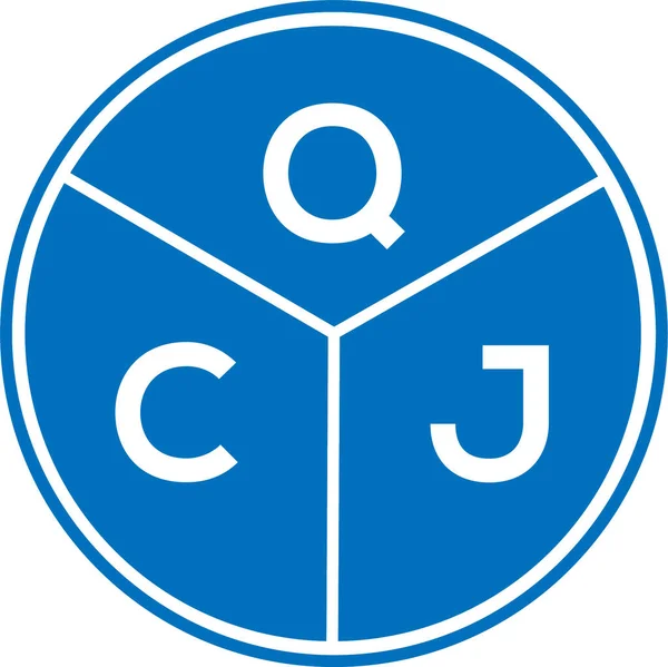 Qcj 디자인은 배경에 있습니다 Qcj 크리에이티브 이니셜 Qcj 디자인 — 스톡 벡터