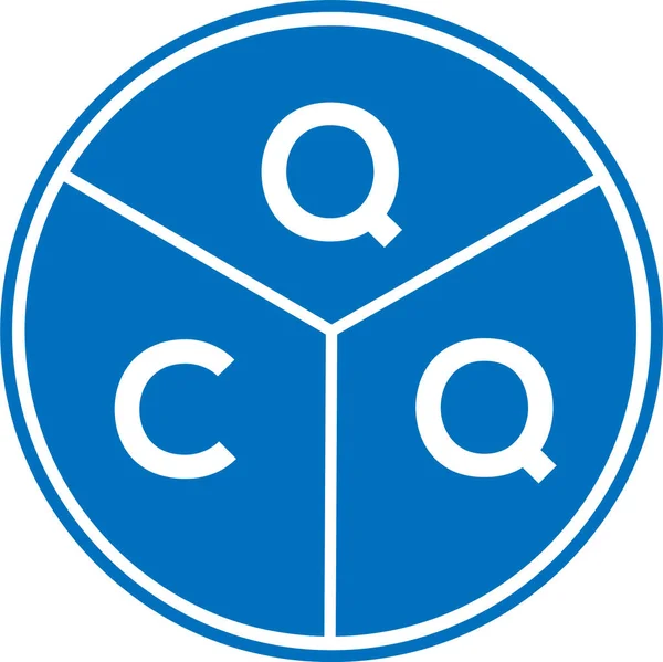 Qcq字母标识的白底设计 Qcq创意首字母首字母标识概念 Qcq字母设计 — 图库矢量图片