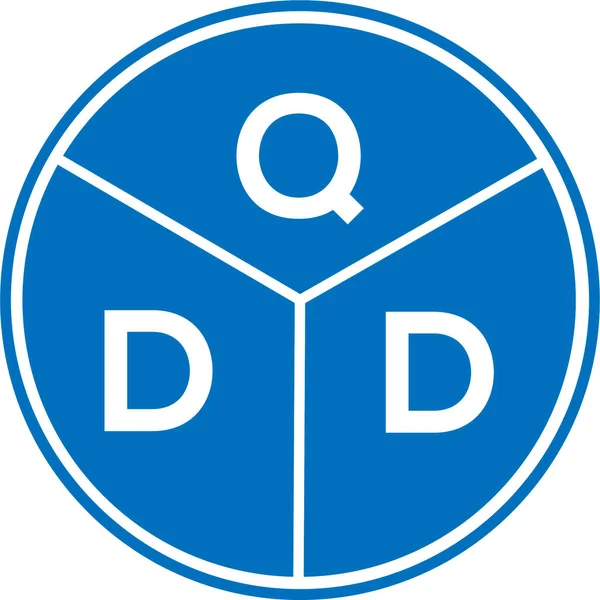Qdd字母标识的白底设计 Qdd创意首字母首字母标识概念 Qdd字母设计 — 图库矢量图片