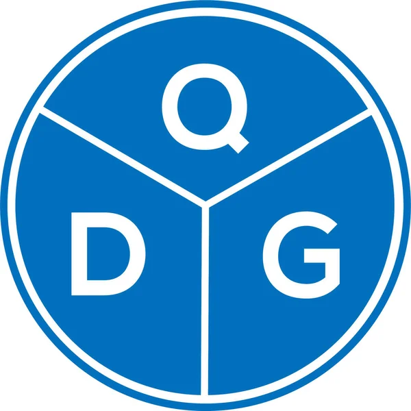 Beyaz arkaplanda QDG harf logosu tasarımı. QDG yaratıcı harflerin baş harfleri logo kavramı. QDG harf tasarımı.