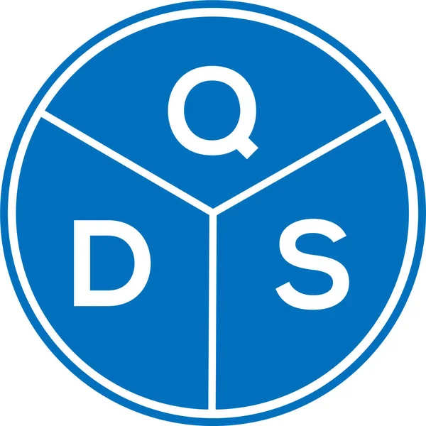 白い背景にQdsの手紙のロゴデザイン Qdsクリエイティブイニシャルレターロゴコンセプト Qdsレターデザイン — ストックベクタ