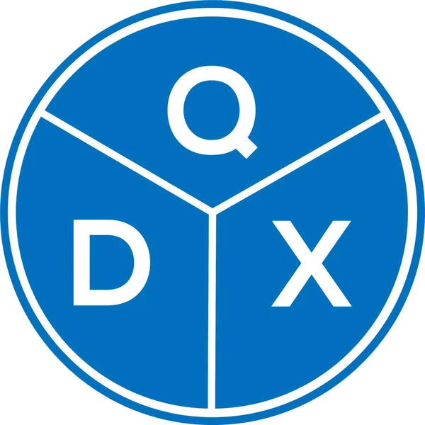 Beyaz arkaplanda QDX harf logosu tasarımı. QDX yaratıcı harflerin baş harfleri logo kavramı. QDX harf tasarımı.