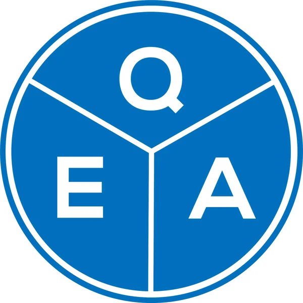 Diseño Del Logotipo Letra Qea Sobre Fondo Blanco Qea Iniciales — Vector de stock