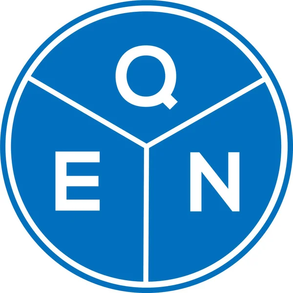 Projekt Logo Litery Qen Białym Tle Qen Twórcze Inicjały Koncepcja — Wektor stockowy