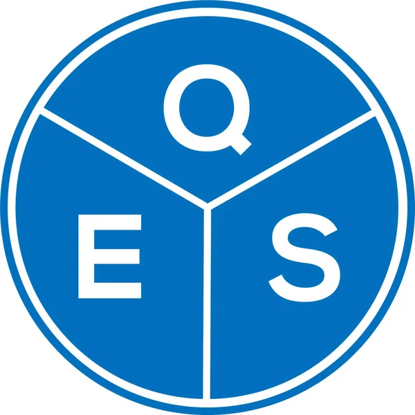 白い背景にQesの手紙のロゴデザイン Qesクリエイティブイニシャルレターロゴコンセプト Qesレターデザイン — ストックベクタ
