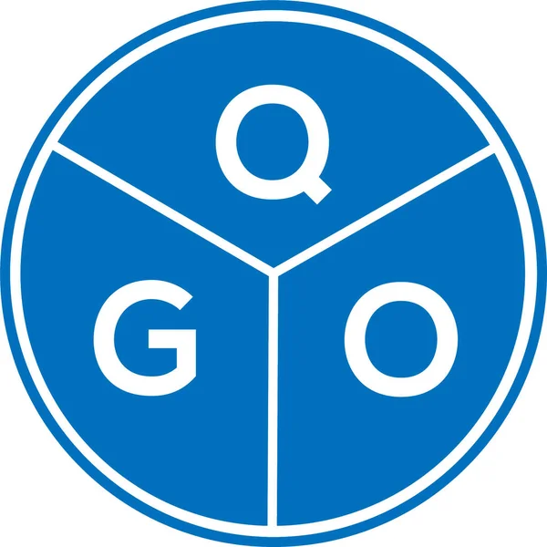Beyaz arka planda QGO harfi logo tasarımı. QGO yaratıcı harflerin baş harfleri logo kavramı. QGO harf tasarımı.