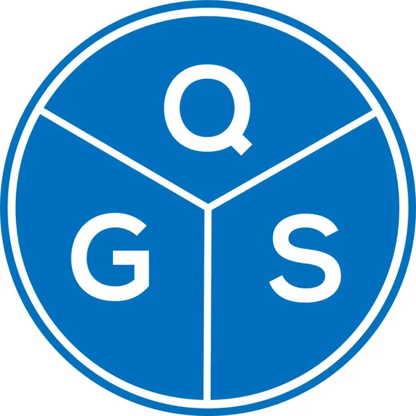 Beyaz arka planda QGS harfi logo tasarımı. QGS yaratıcı harf logosu konsepti. QGS harf tasarımı.