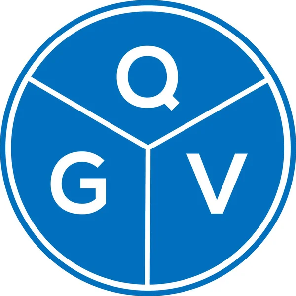 Beyaz arkaplanda QGV harf logosu tasarımı. QGV yaratıcı harflerin baş harfleri logo kavramı. QGV harf tasarımı.