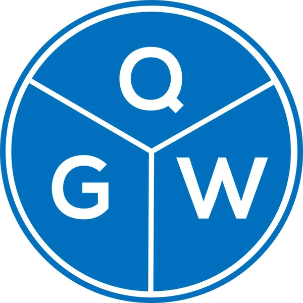 Beyaz arkaplanda QGW harf logosu tasarımı. QGW yaratıcı harflerin baş harfleri logo kavramı. QGW harf tasarımı.