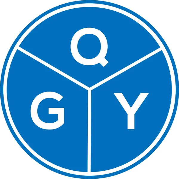 Qgy Carta Logotipo Design Fundo Branco Qgy Iniciais Criativas Conceito — Vetor de Stock