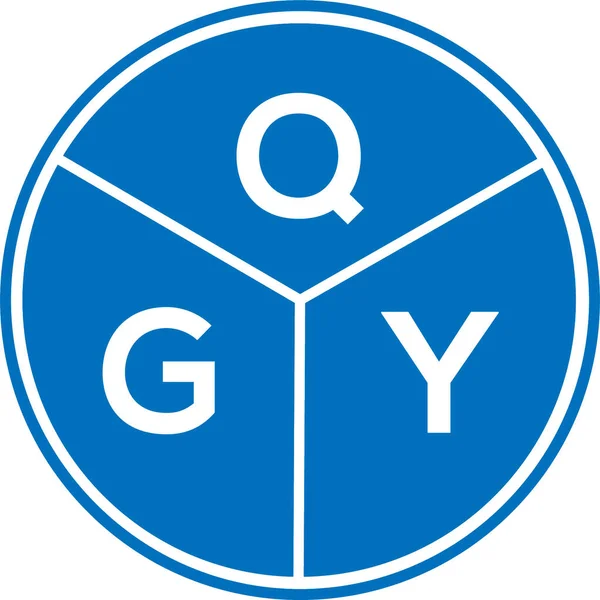 Beyaz arkaplanda QGY harf logosu tasarımı. QGY yaratıcı harflerin baş harfleri logo kavramı. QGY harf tasarımı.