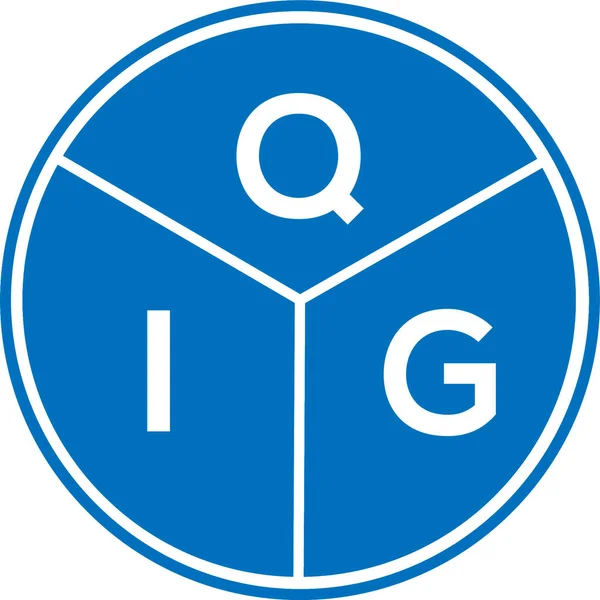 Дизайн Логотипа Qig Белом Фоне Креативные Инициалы Qig Буквенно Обозначают — стоковый вектор