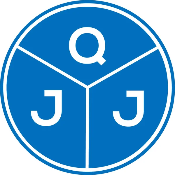 Logo Lettera Qjj Disegno Sfondo Bianco Qjj Creativo Iniziali Lettera — Vettoriale Stock