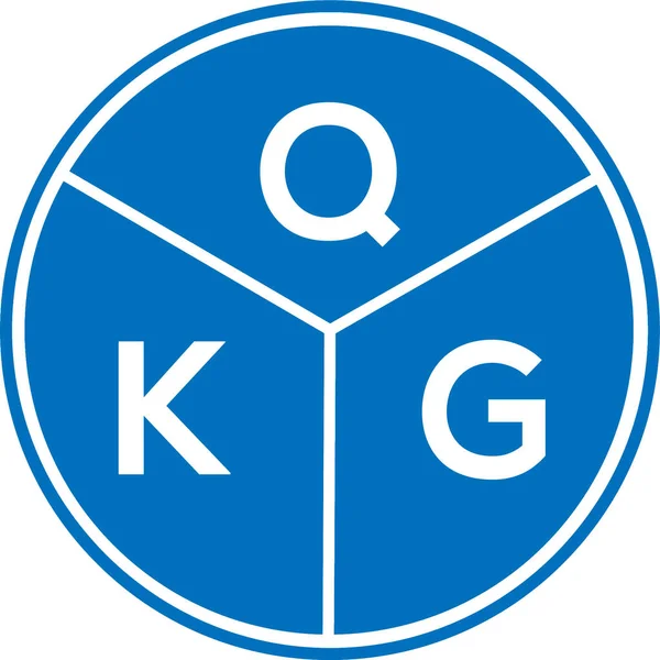 Beyaz arkaplanda QKG harfi logo tasarımı. QKG yaratıcı harflerin baş harfleri logo kavramı. QKG harf tasarımı.