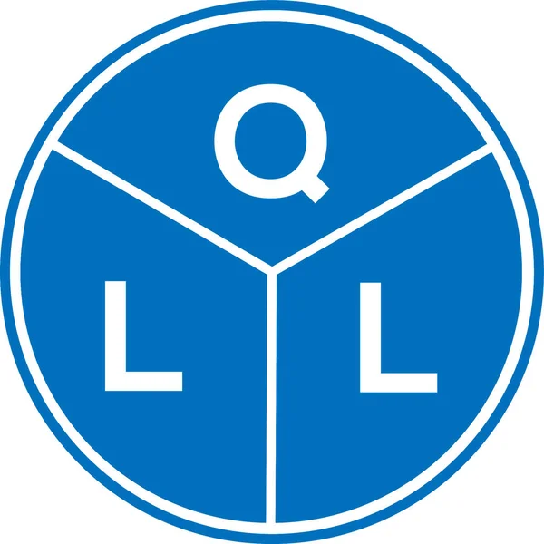 Logo Della Lettera Qll Sfondo Bianco Qll Creativo Iniziali Lettera — Vettoriale Stock