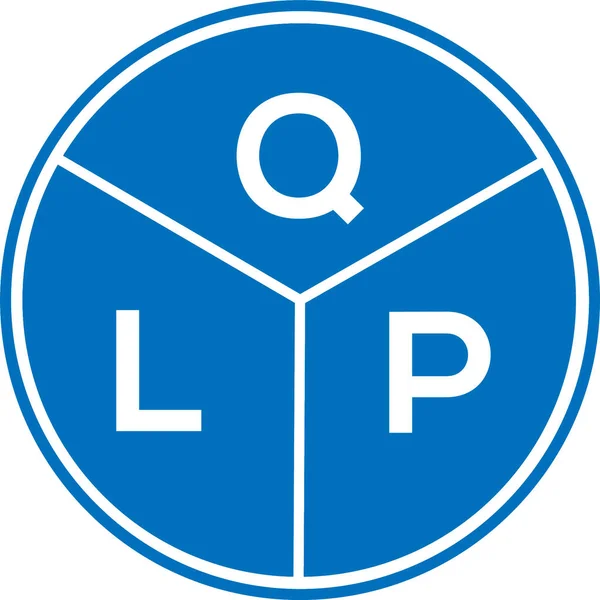 白を基調としたQlpレターロゴデザイン Qlpクリエイティブイニシャルレターロゴコンセプト Qlpレターデザイン — ストックベクタ