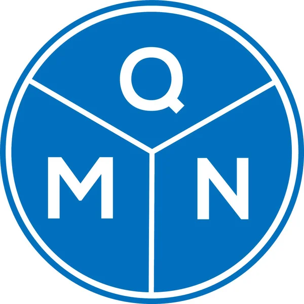 白い背景にQmnの手紙のロゴデザイン Qmnクリエイティブイニシャルレターロゴコンセプト Qmn文字デザイン白を基調としたQmn文字ロゴデザイン Qmnクリエイティブイニシャルレターロゴコンセプト Qmn文字デザイン — ストックベクタ