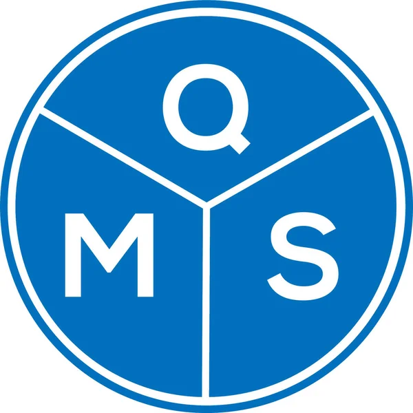 ホワイトを基調としたQmsレターロゴデザイン Qmsクリエイティブイニシャルレターロゴコンセプト Qmsレターデザイン — ストックベクタ