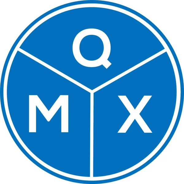 Beyaz arkaplanda QMX harf logosu tasarımı. QMX yaratıcı harflerin baş harfleri logo kavramı. QMX harf tasarımı.