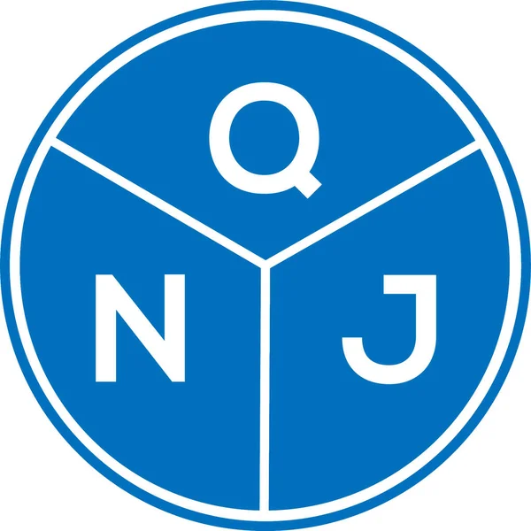 Qnj字母标识的白色背景设计 Qnj创意首字母首字母标识概念 Qnj字母设计 — 图库矢量图片