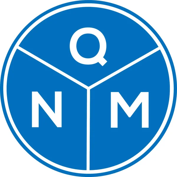 Qnm Litera Logo Projekt Białym Tle Qnm Twórcze Inicjały Koncepcja — Wektor stockowy