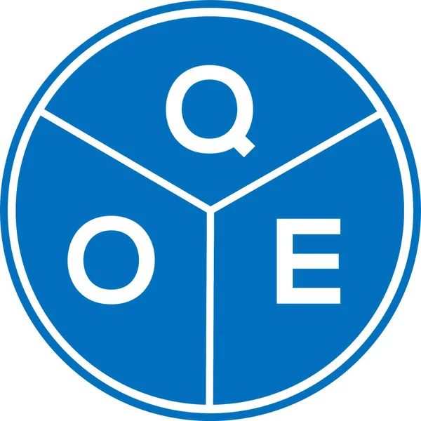 Qoe Design Logotipo Carta Fundo Branco Qoe Iniciais Criativas Conceito —  Vetores de Stock