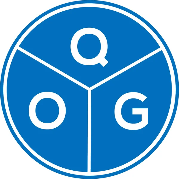 Qog字母标识的白底设计 Qog创意首字母首字母标识概念 Qog字母设计 — 图库矢量图片