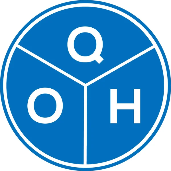 Qoh字母标识的白色背景设计 Qoh创意首字母首字母标识概念 Qo字母设计 — 图库矢量图片