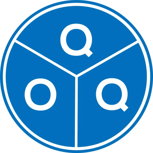 白い背景にQoqの文字のロゴデザイン Qoqクリエイティブイニシャルレターロゴコンセプト Qoqレターデザイン — ストックベクタ